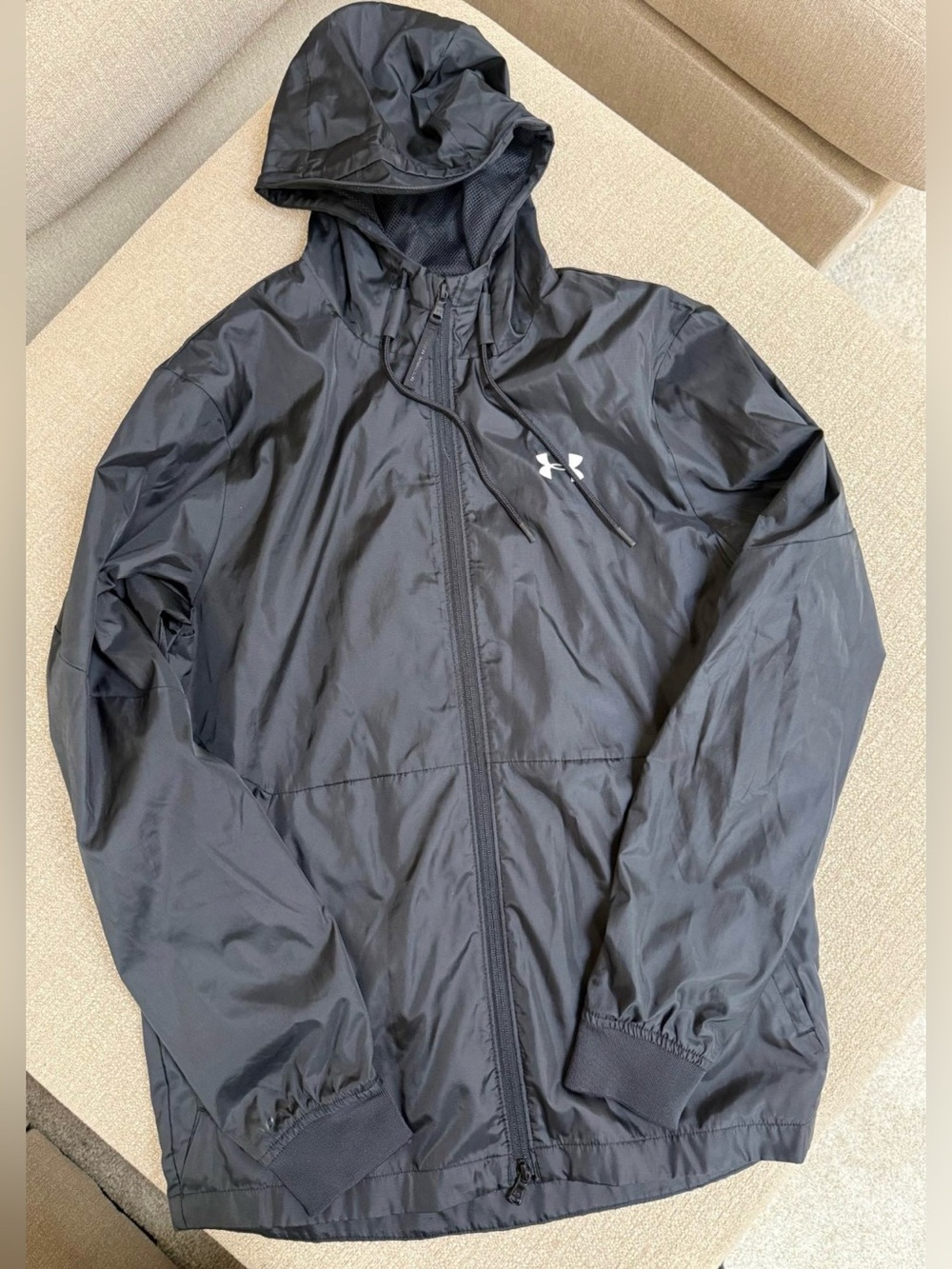 Under Armour Black Hooded Windbreaker Jacket